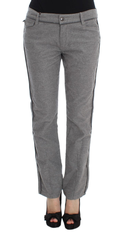 Pantaloni casual dal taglio dritto in cotone grigio