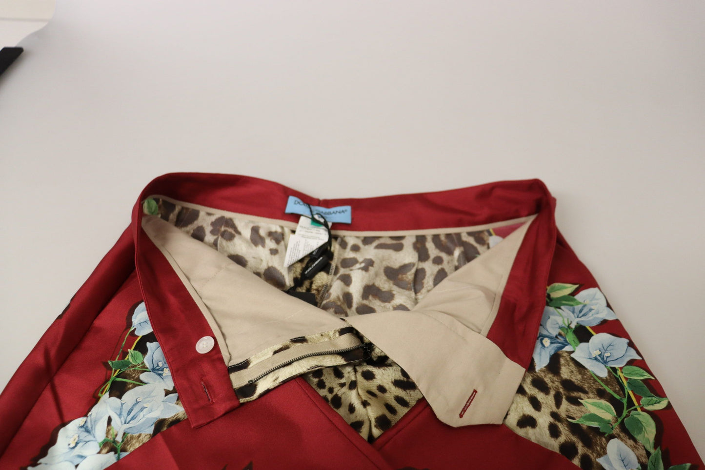 Dolce &amp; Gabbana Elegante mehrfarbige Seidenhose mit hoher Taille