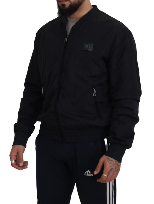 Dolce &amp; Gabbana Elegante schwarze Bomberjacke