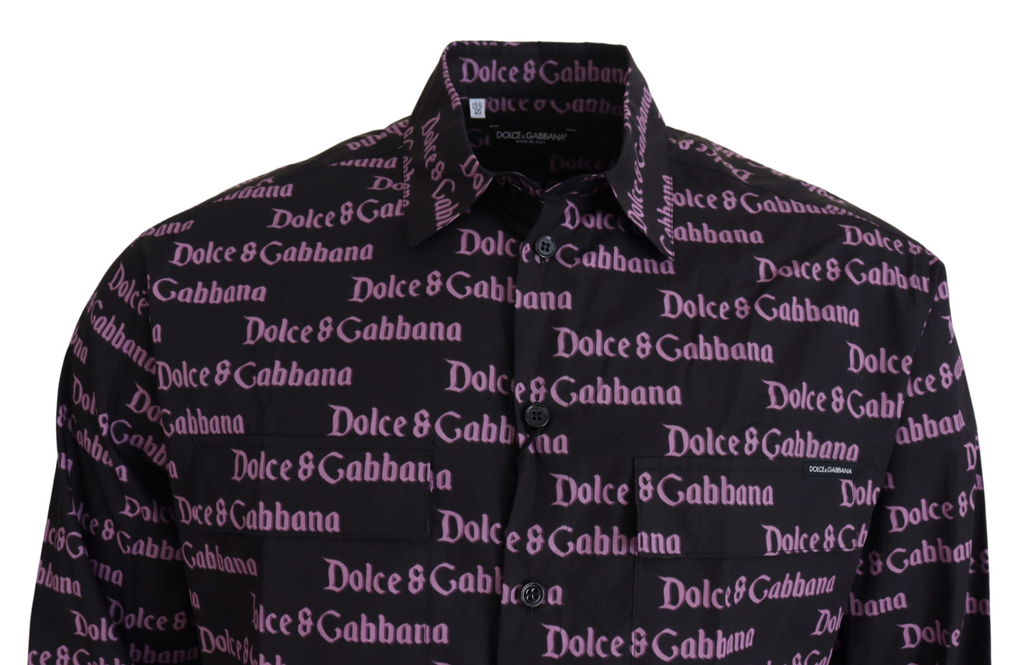 Camicia formale con abito slim con logo viola nero