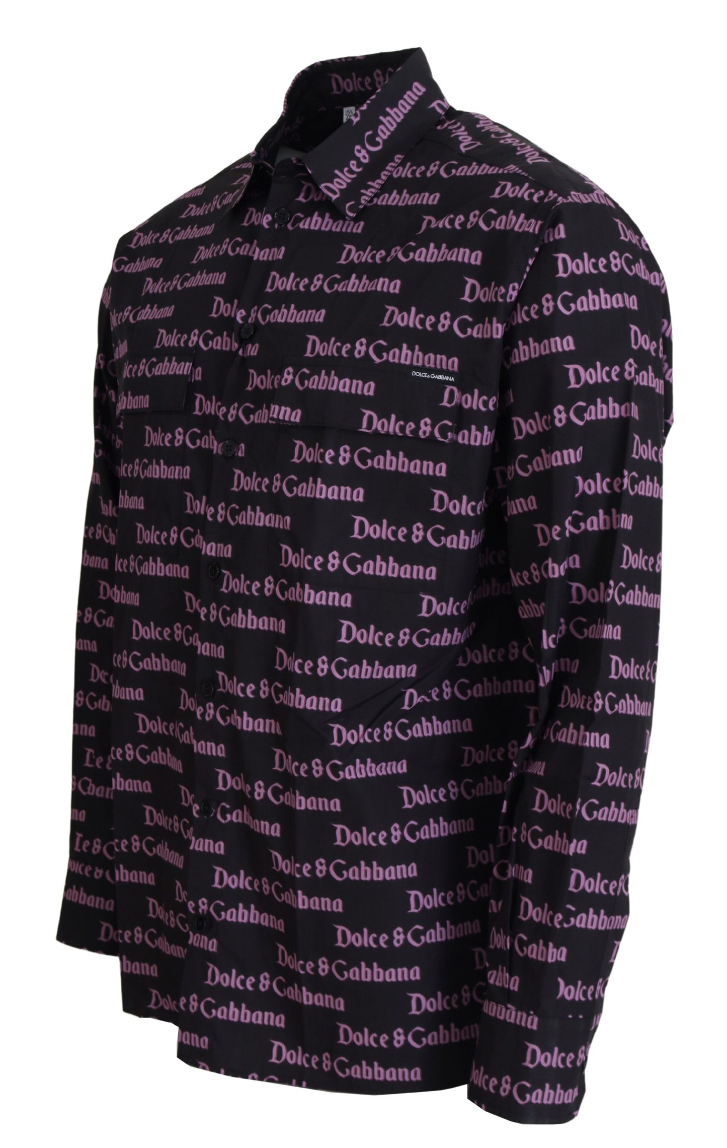Camicia formale con abito slim con logo viola nero