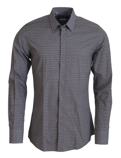 Camicia formale abito slim fit ORO marrone grigio