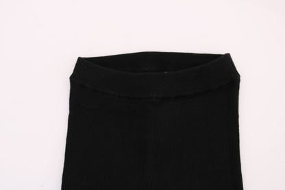 Pantaloni in cashmere da donna slim fit neri