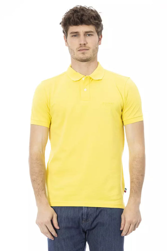 Polo pour hommes en coton jaune Baldinini Trend