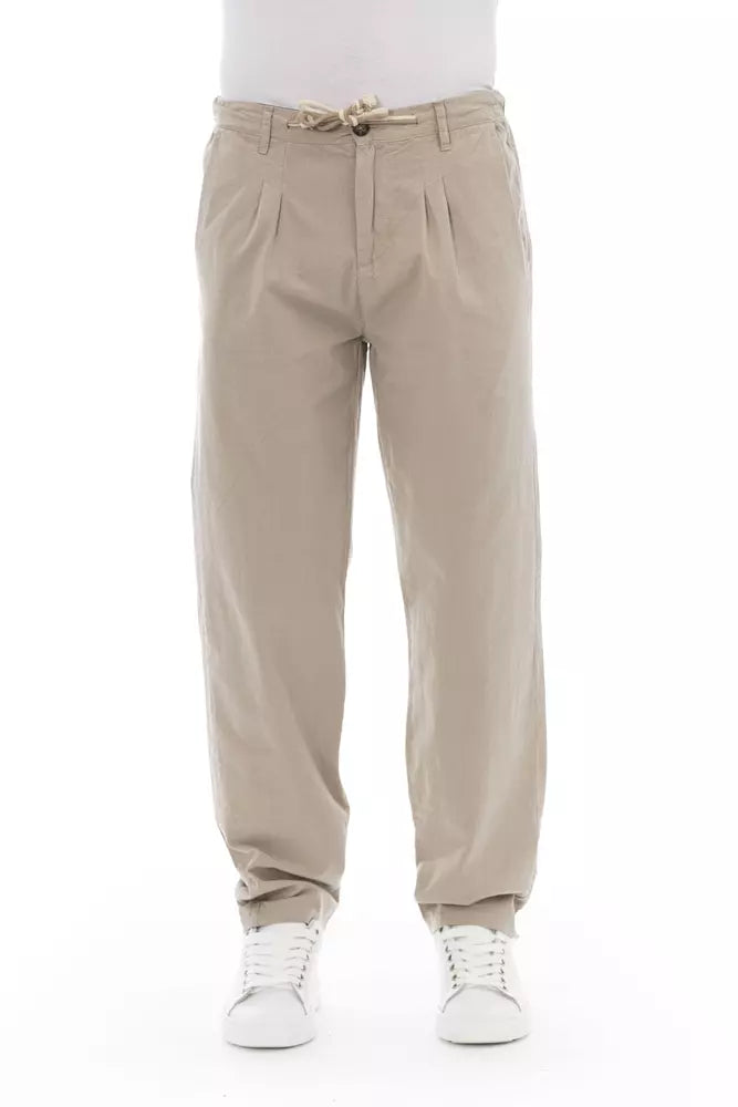 Pantalons Chino pour Hommes Baldinini Trend Beige en Coton