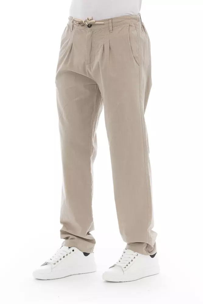 Pantalons Chino pour Hommes Baldinini Trend Beige en Coton