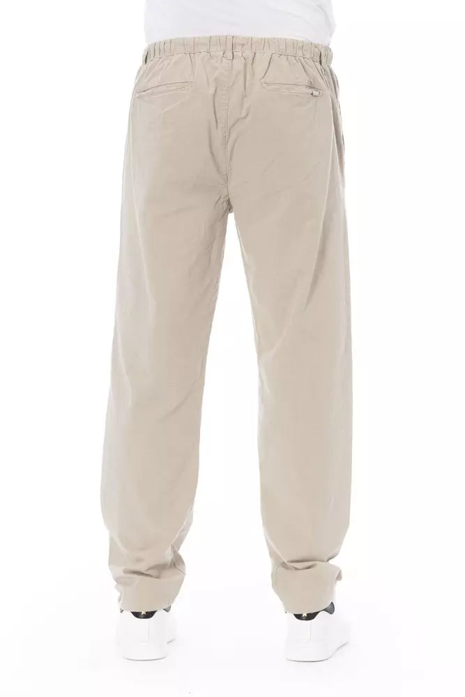 Pantalons Chino pour Hommes Baldinini Trend Beige en Coton