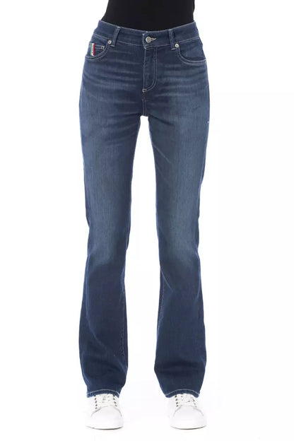 Jeans pour femmes en coton bleu Baldinini Trend
