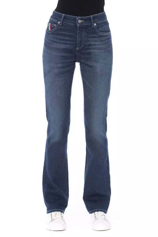 Jeans pour femmes en coton bleu Baldinini Trend