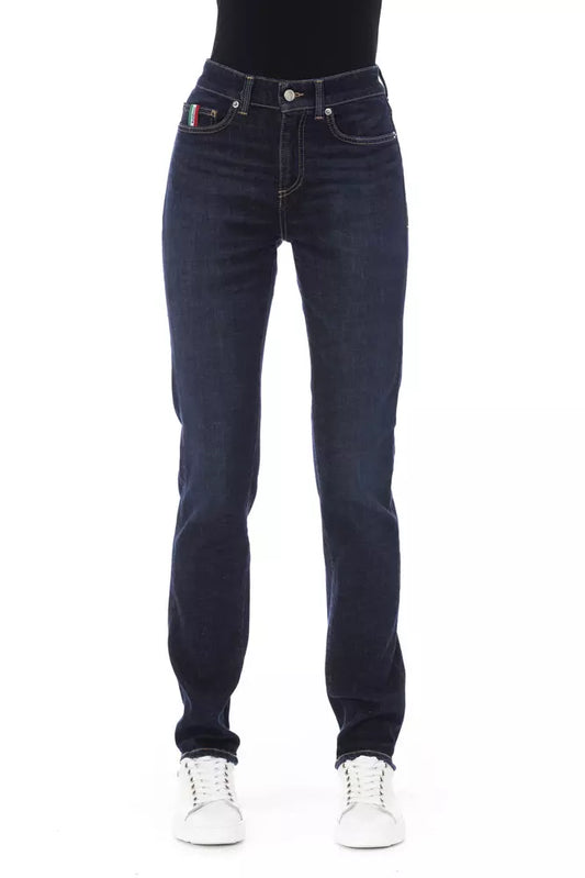 Jeans pour femmes en coton bleu Baldinini Trend