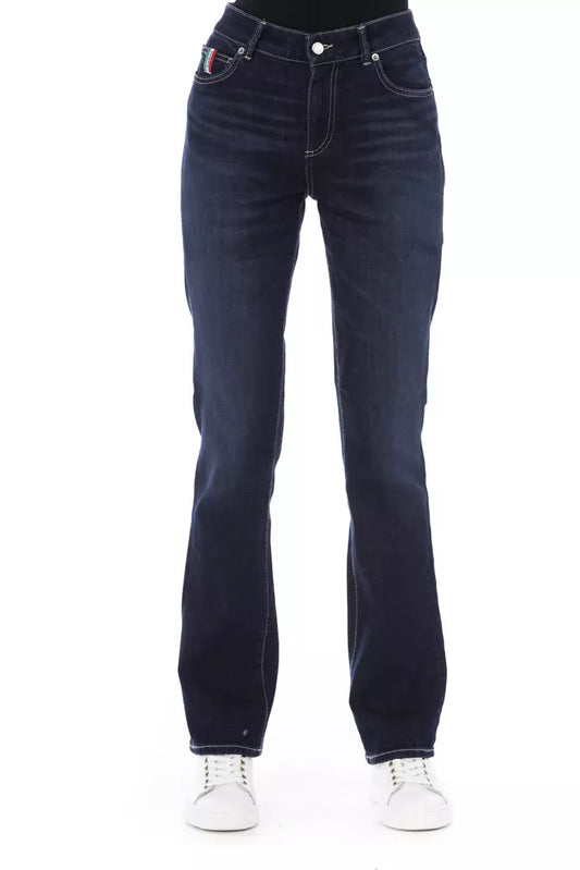 Jeans pour femmes en coton bleu Baldinini Trend