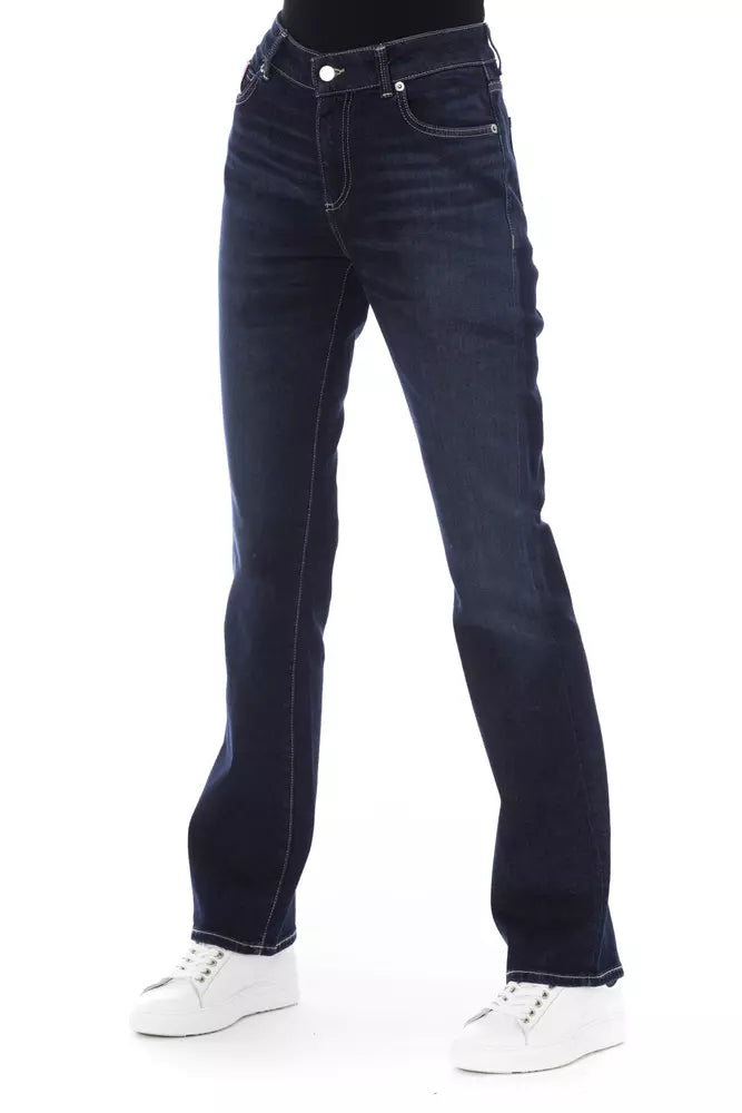 Jeans pour femmes en coton bleu Baldinini Trend