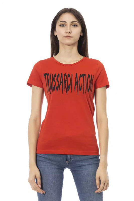 Camisetas y tops de algodón rojos