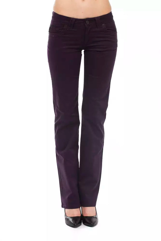 Jeans e pantaloni in cotone viola