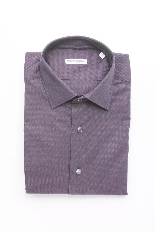Camicia in cotone bordeaux