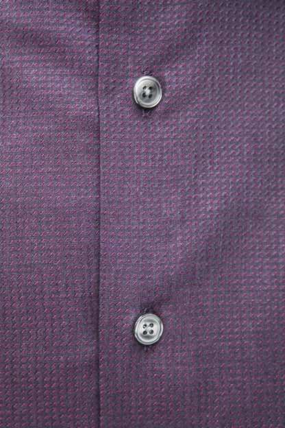 Camicia in cotone bordeaux