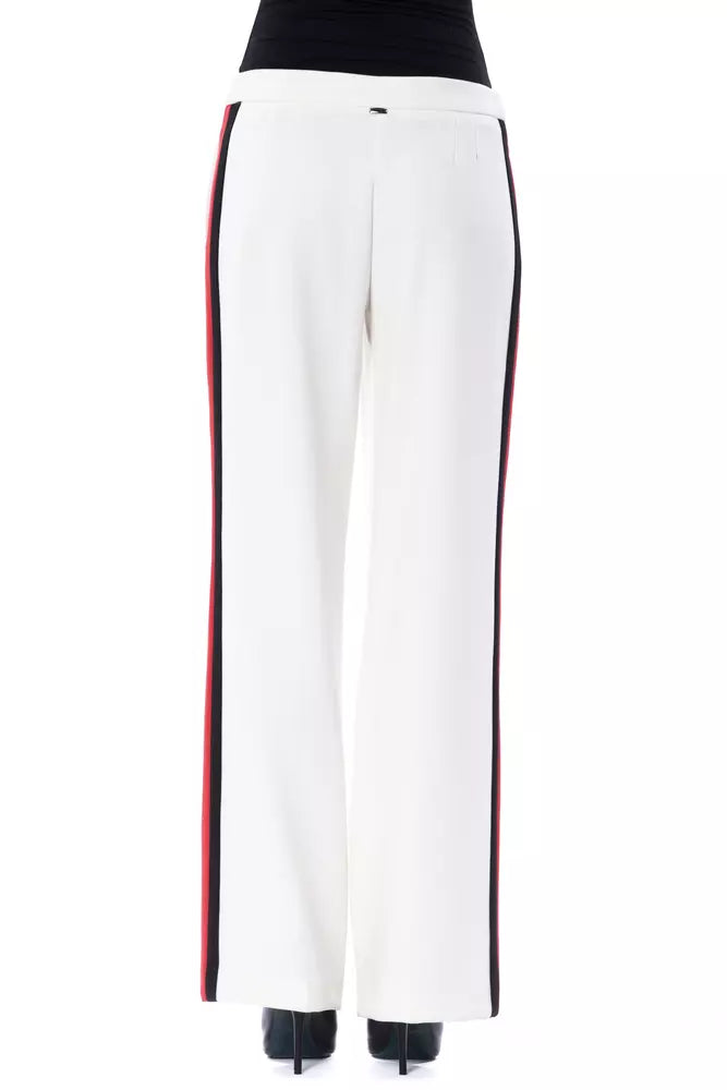 Pantaloni da donna in poliestere bianco BYBLOS