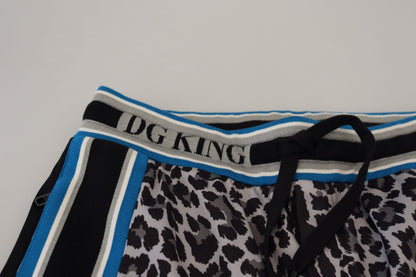 Pantalones jogger multicolores con estampado de leopardo de DG King