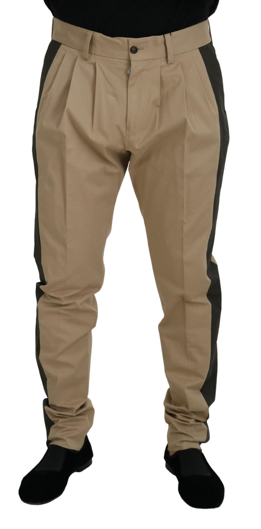 Pantalón chino de algodón negro marrón para hombre
