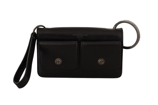 Dolce &amp; Gabbana – Elegante Mini-Geldbörse aus Leder in zeitlosem Schwarz
