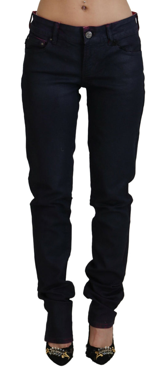 Just Cavalli – Elegante, schwarze Jeanshose mit niedriger Taille