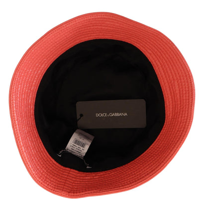 Gorro tipo cubo para mujer de piel sintética acolchado color melocotón