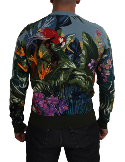 Jersey multicolor de lana Jungle con logo