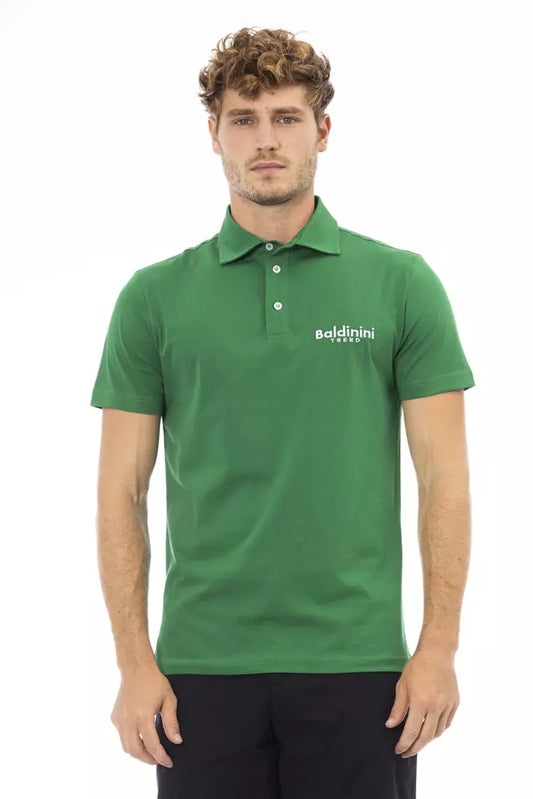 Polo pour hommes en coton vert Baldinini Trend
