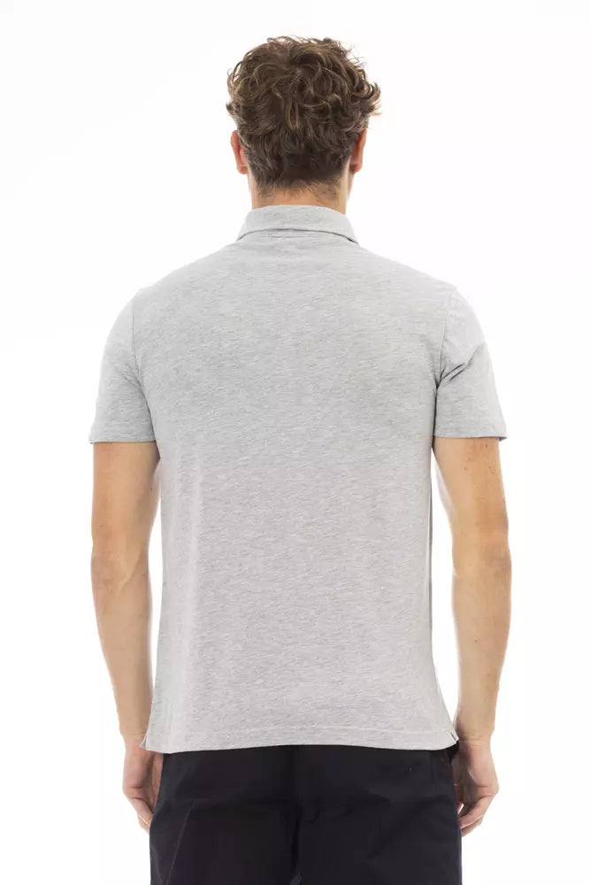 Polo pour hommes en coton gris Baldinini Trend