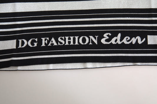 Camiseta blanca de algodón con cuello redondo DG Fashion
