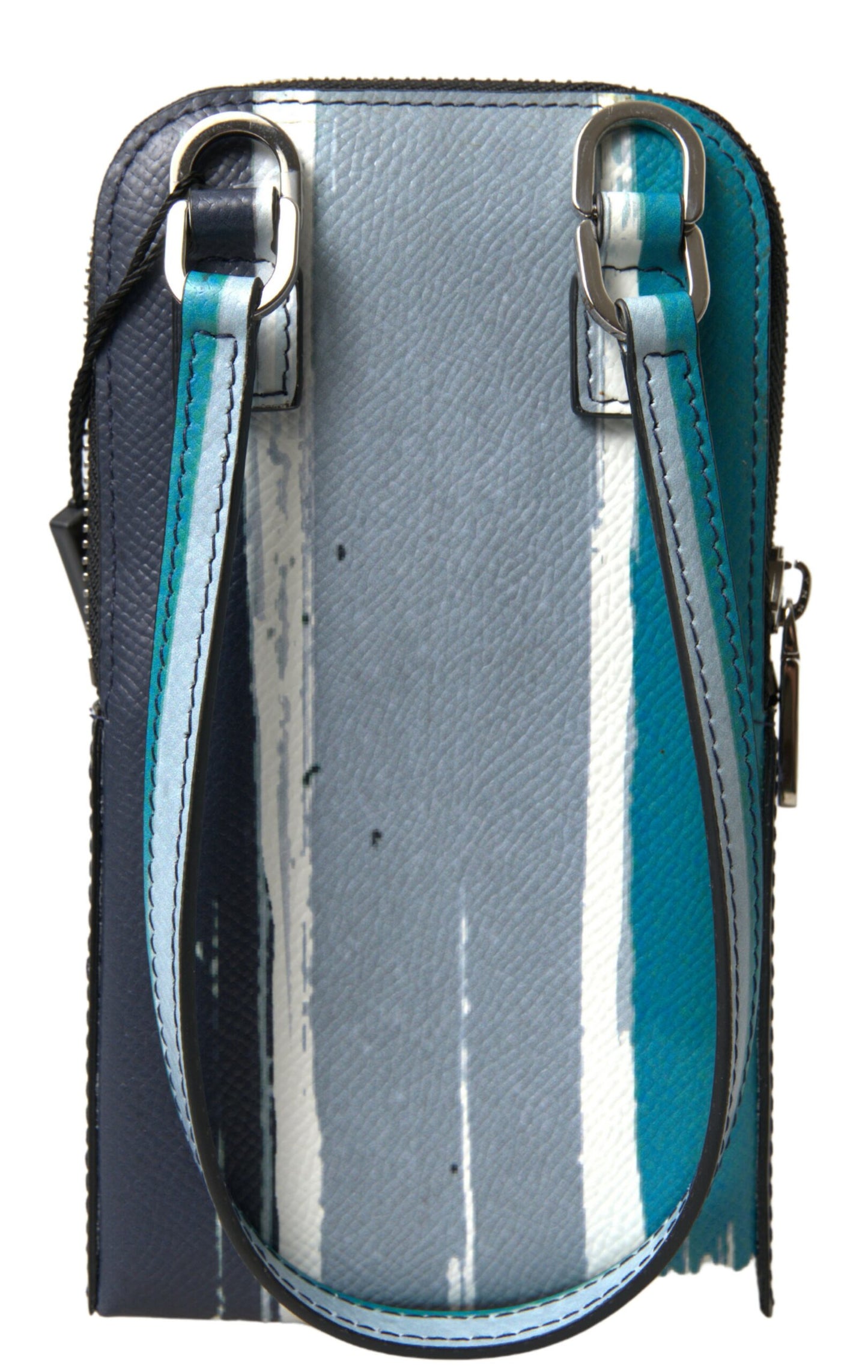 Bolso cruzado de cuero azul para hombre con bandolera para teléfono