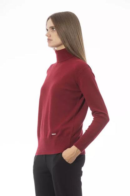 Baldinini Trend Roter Wollpullover für Damen