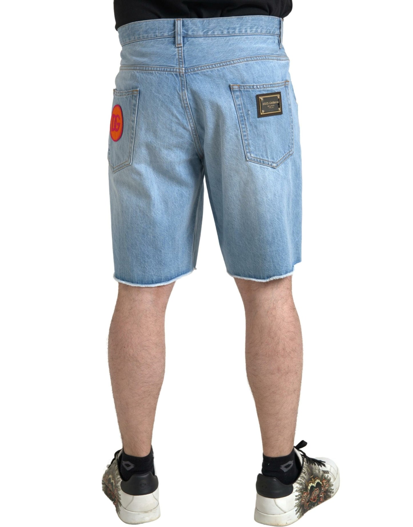 Dolce &amp; Gabbana Elegante hellblaue Denim-Bermudashorts