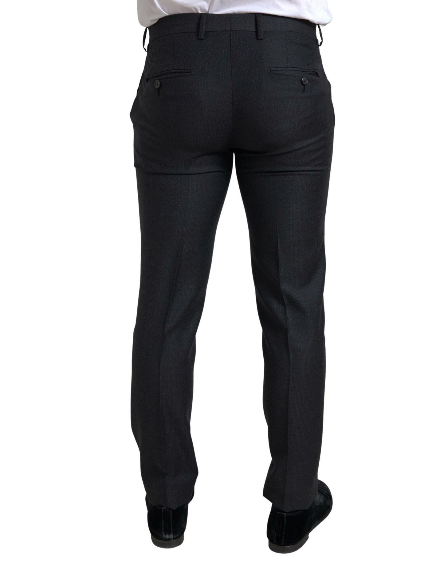 Traje MARTINI negro de 3 piezas con botonadura única