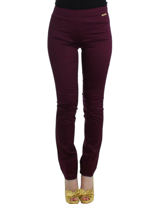 Pantaloni slim viola