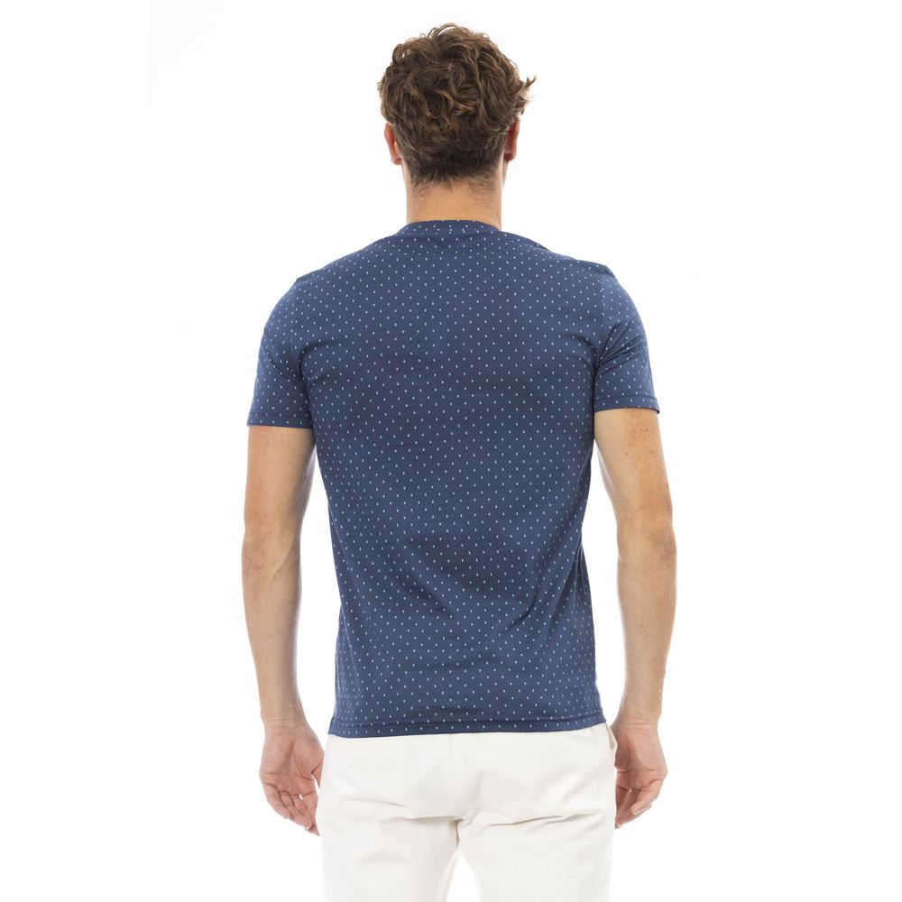 T-shirt pour homme en coton bleu Baldinini Trend
