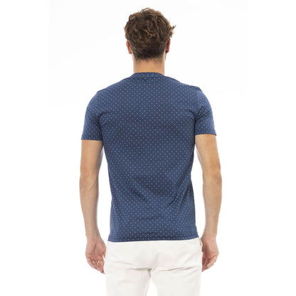 T-shirt pour homme en coton bleu Baldinini Trend