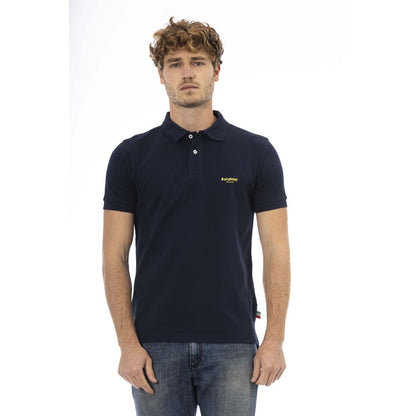 Polo pour hommes en coton bleu Baldinini Trend