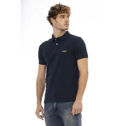 Polo pour hommes en coton bleu Baldinini Trend