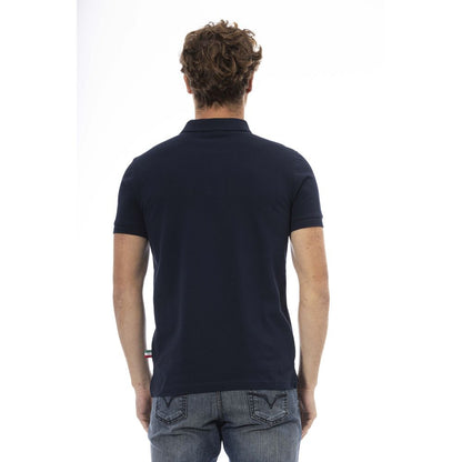 Polo pour hommes en coton bleu Baldinini Trend