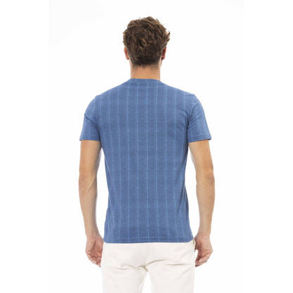 T-shirt pour homme en coton bleu Baldinini Trend