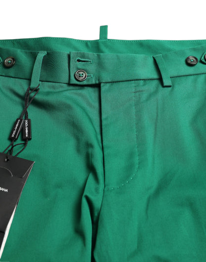 Bermuda da uomo in cotone elasticizzato verde intenso