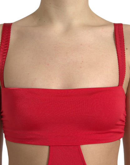 Dolce &amp; Gabbana – Exquisites, rotes, figurbetontes Minikleid mit Cut-outs