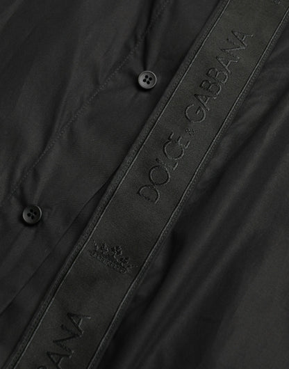 Dolce &amp; Gabbana Elegantes schwarzes Slim Fit-Oberhemd