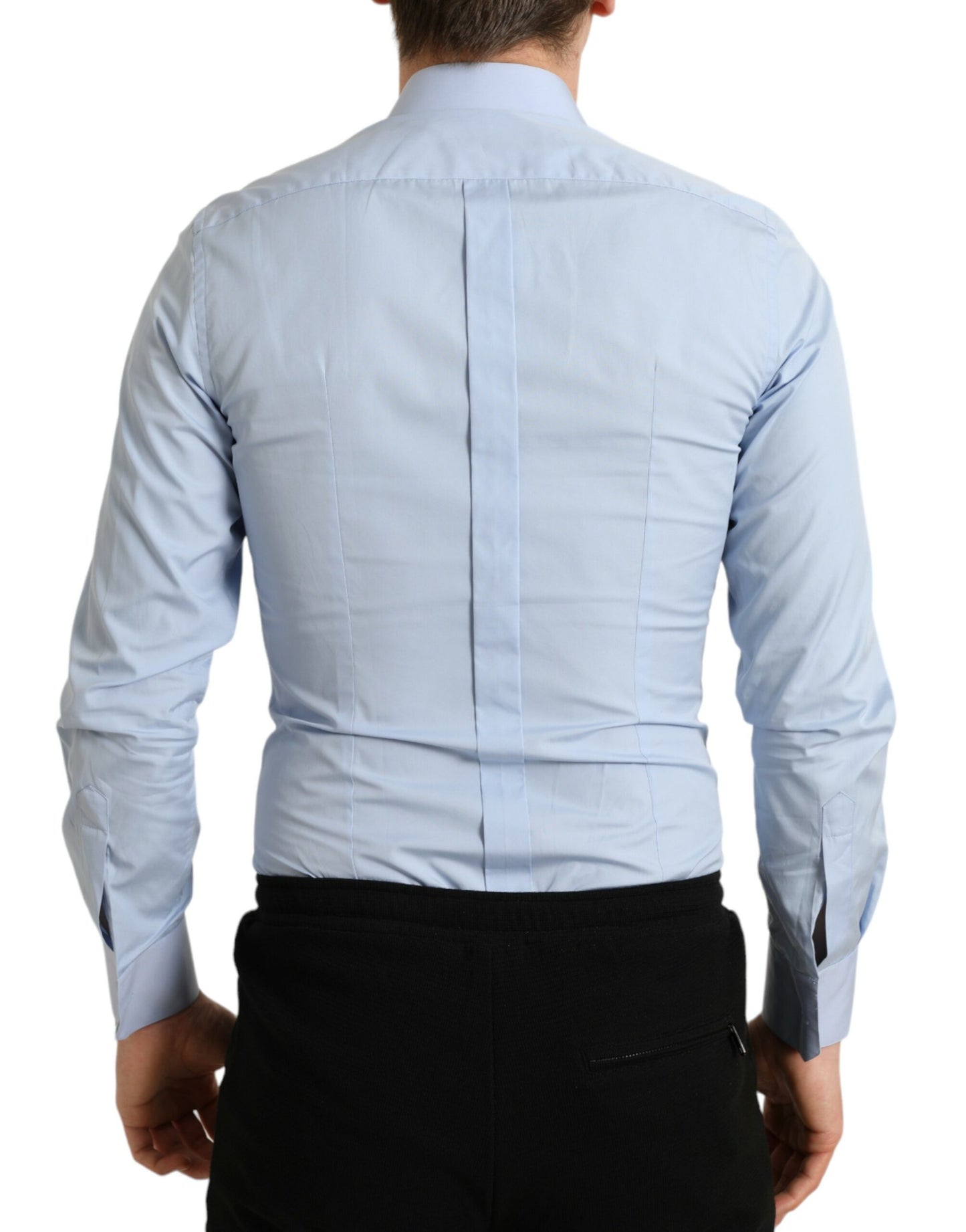 Dolce &amp; Gabbana Elegantes Slim Fit-Hemd in Himmelblau