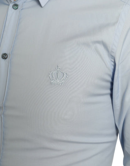 Dolce &amp; Gabbana Elegantes Slim Fit-Hemd in Himmelblau