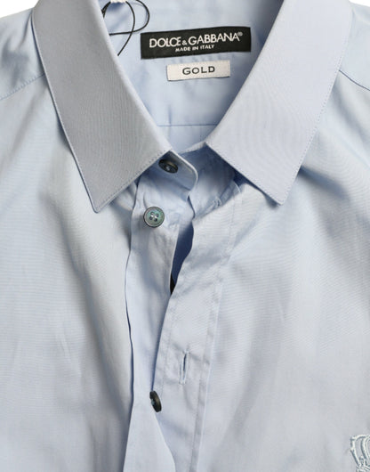 Dolce &amp; Gabbana Elegantes Slim Fit-Hemd in Himmelblau