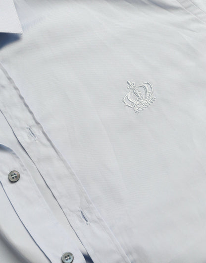 Dolce &amp; Gabbana Elegantes Slim Fit-Hemd in Himmelblau