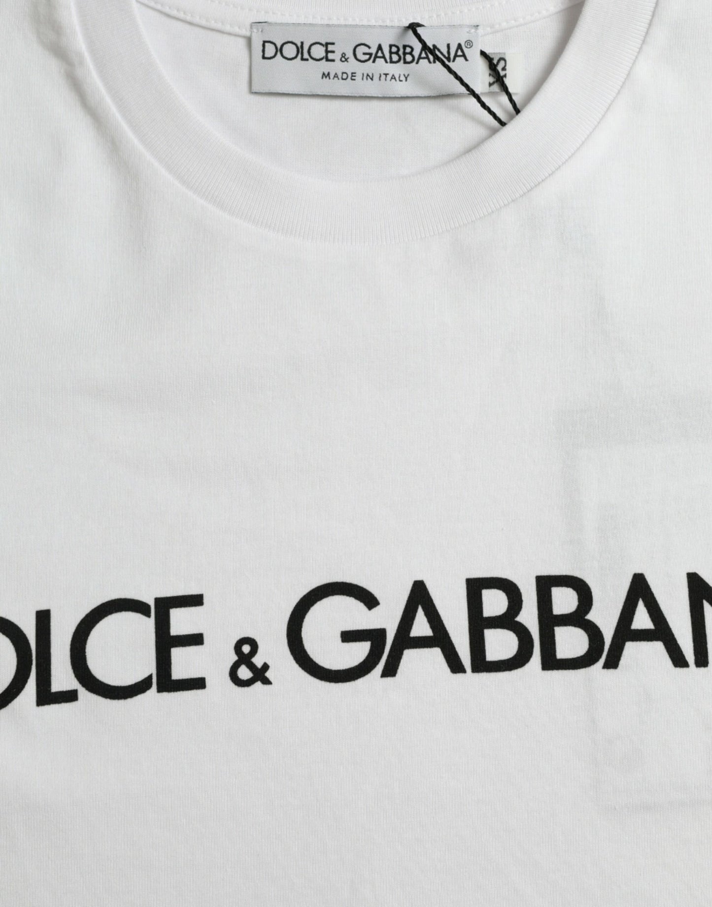 Dolce &amp; Gabbana Elegantes weißes T-Shirt mit Rundhalsausschnitt und Logo