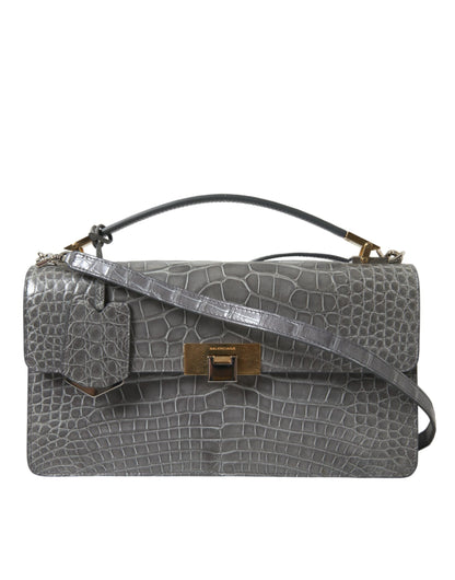 Balenciaga – Mittelgroße Umhängetasche aus Alligatorleder